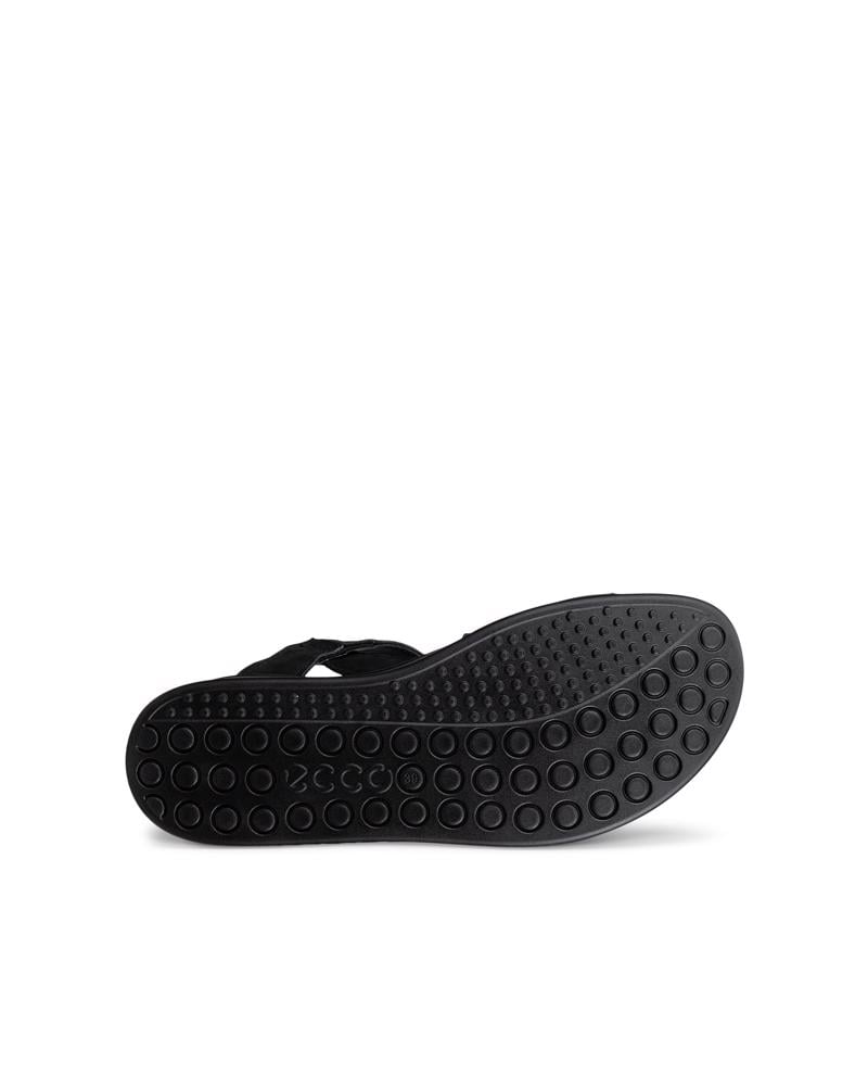 BLACK ECCO SOFT SANDAL W CROSS STRAP