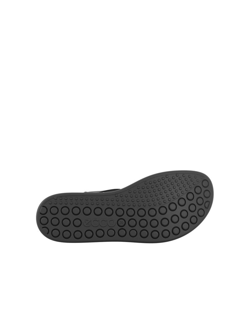 BLACK ECCO SOFT SANDAL W CROSS STRAP