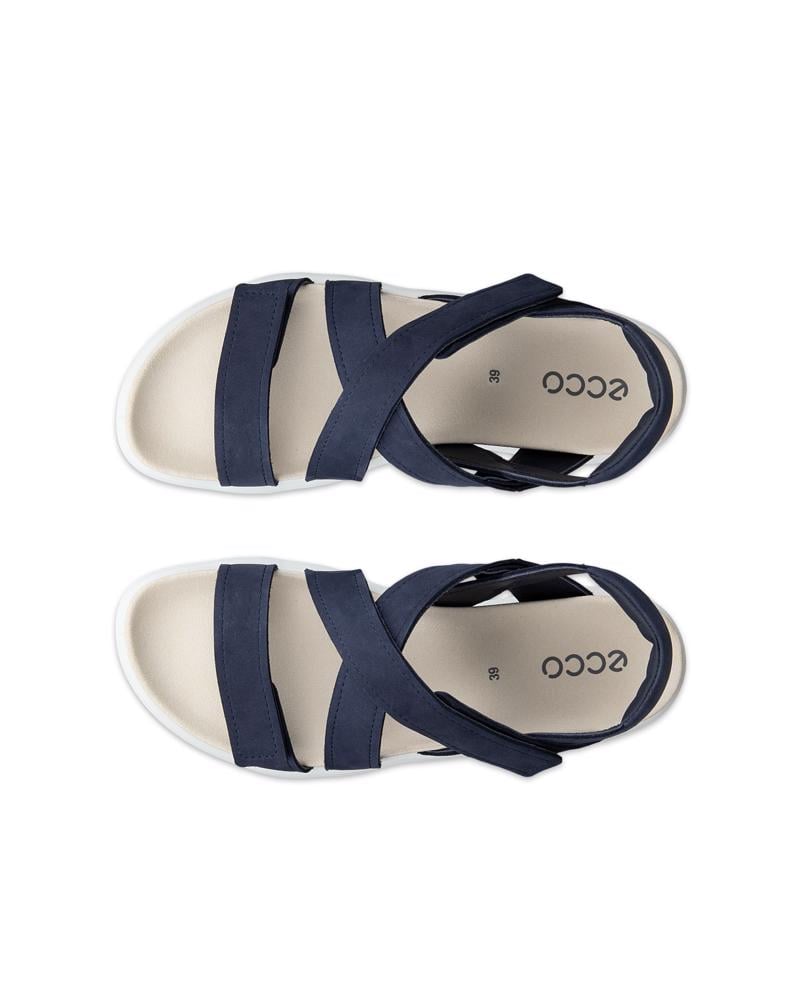 Navy ECCO SOFT SANDAL W CROSS STRAP