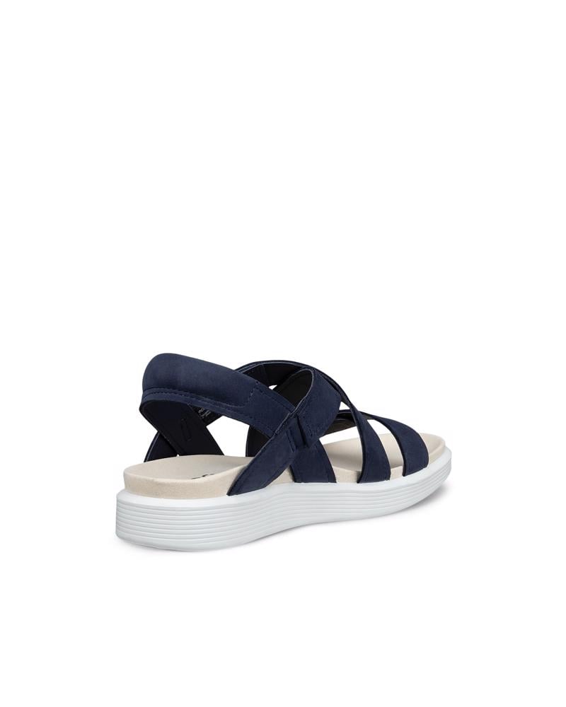 Navy ECCO SOFT SANDAL W CROSS STRAP