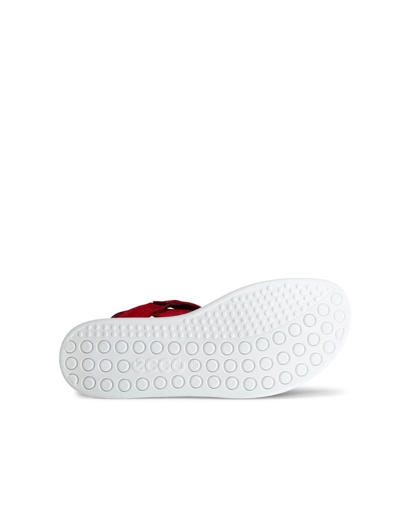 CHILI RED ECCO SOFT SANDAL W CROSS STRAP