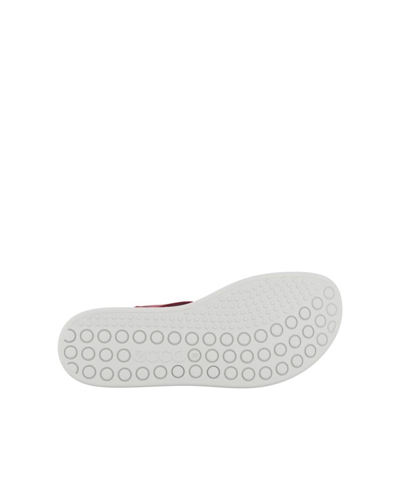 CHILI RED  ECCO SOFT SANDAL W CROSS STRAP