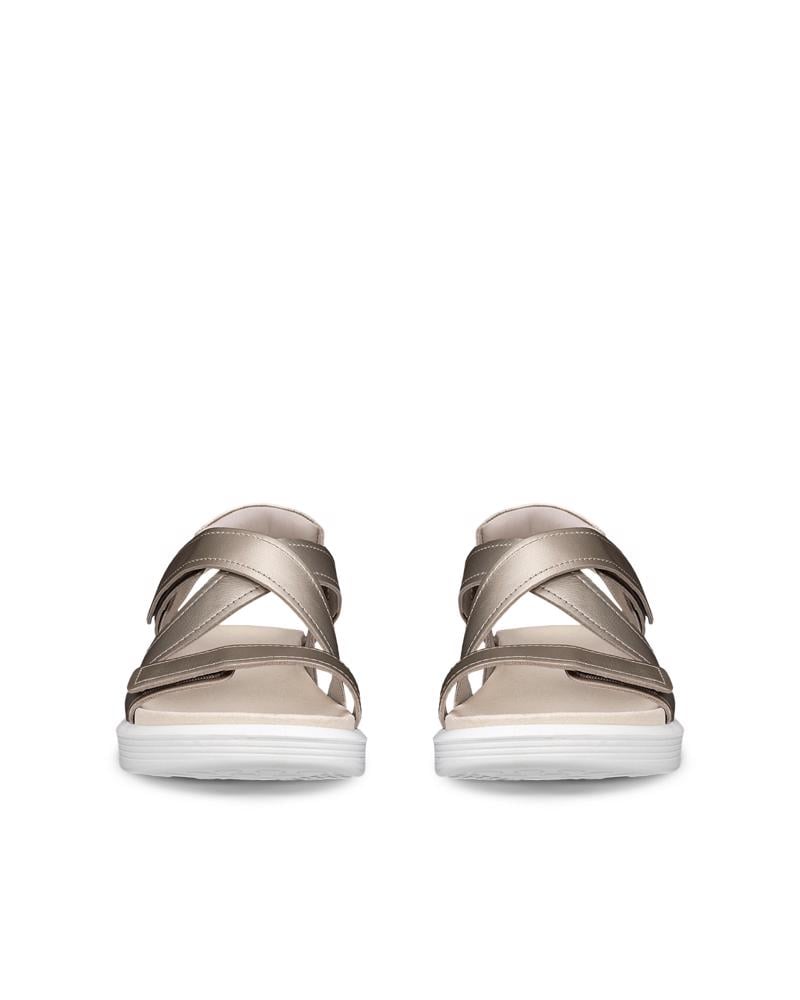 ذهبي ECCO SOFT SANDAL W CROSS STRAP