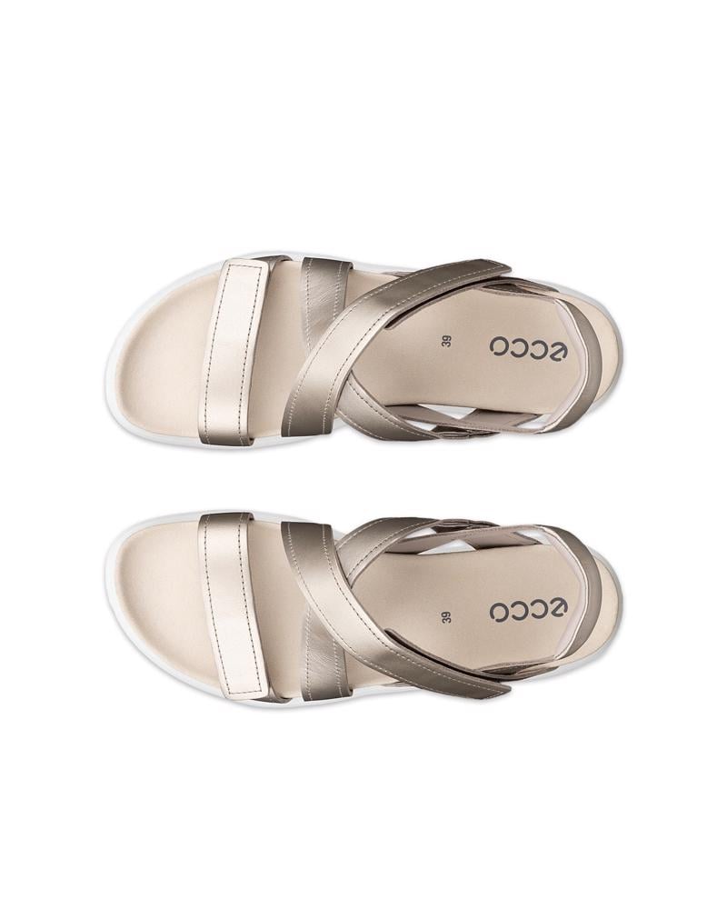 ذهبي ECCO SOFT SANDAL W CROSS STRAP