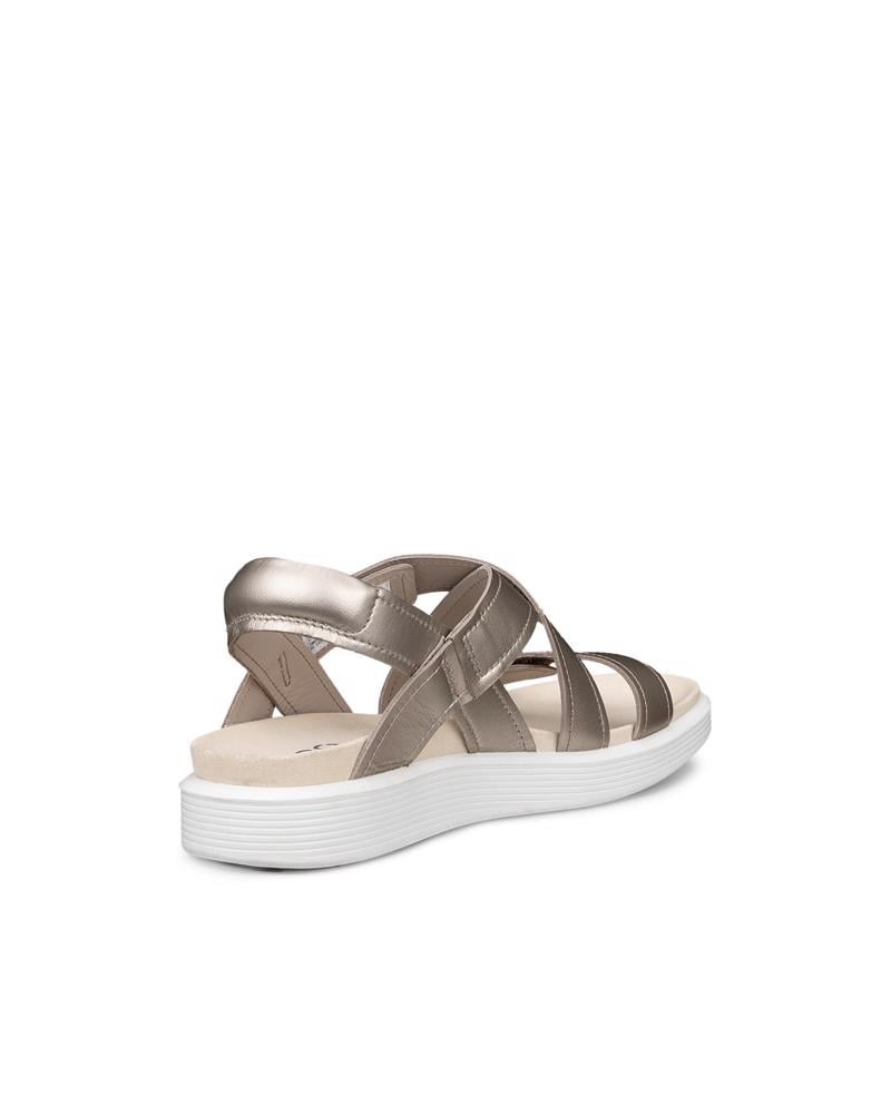 ذهبي ECCO SOFT SANDAL W CROSS STRAP