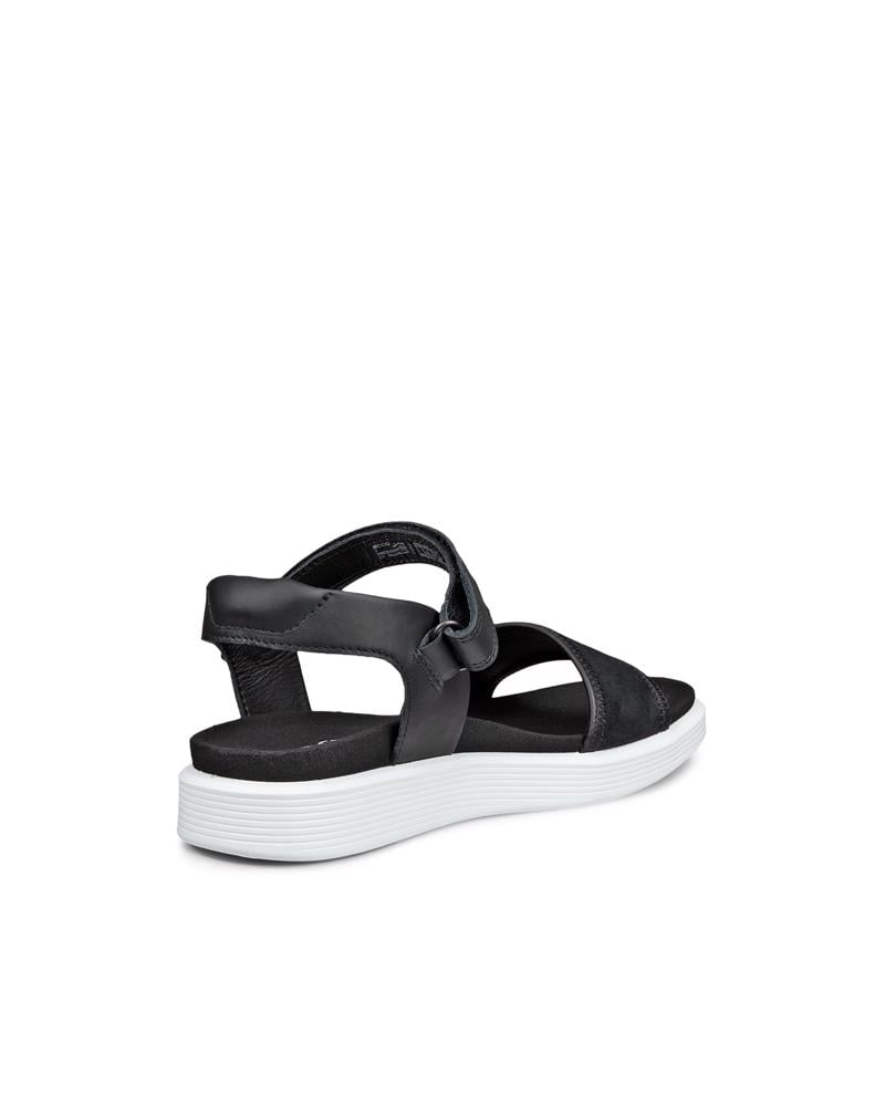 BLACK ECCO SOFT SANDAL W  2-STRAP