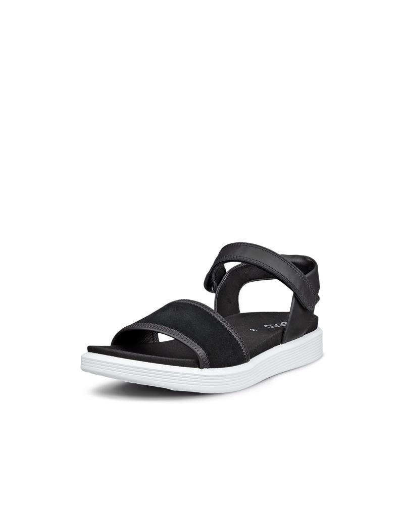 BLACK ECCO SOFT SANDAL W  2-STRAP