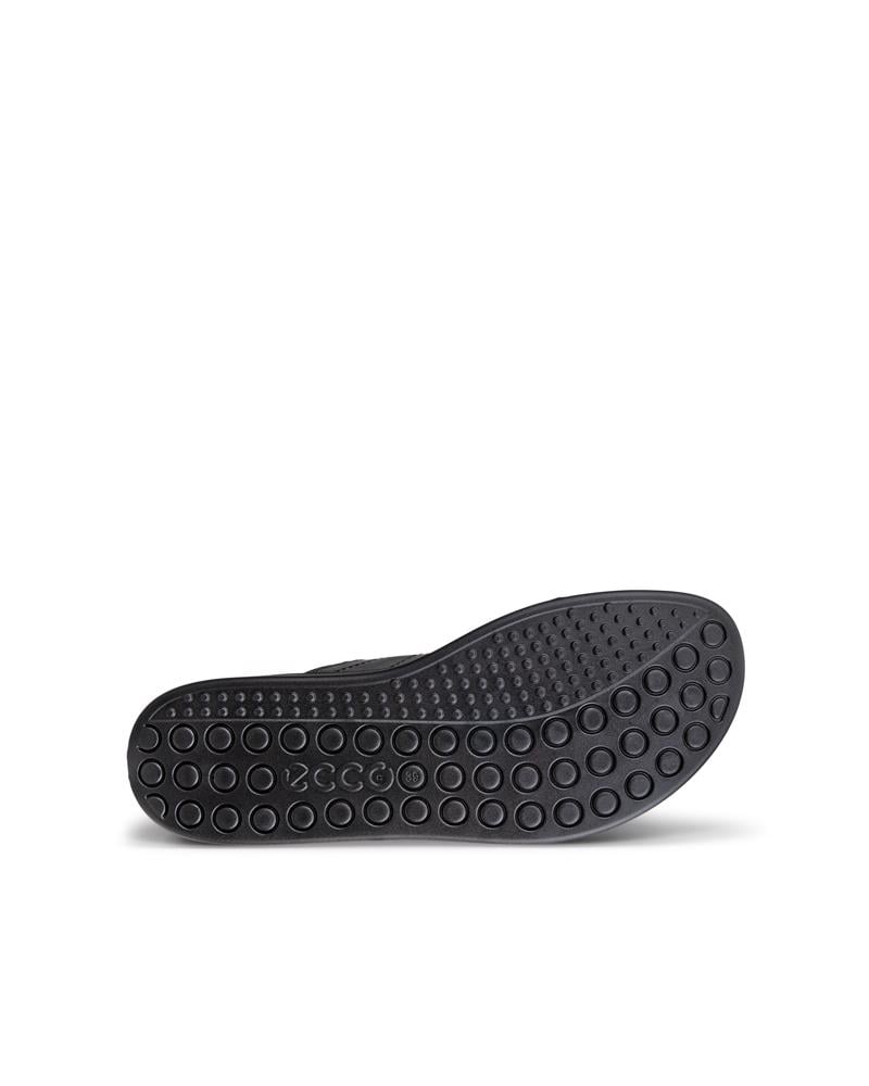 BLACK ECCO SOFT SANDAL W SLIDE