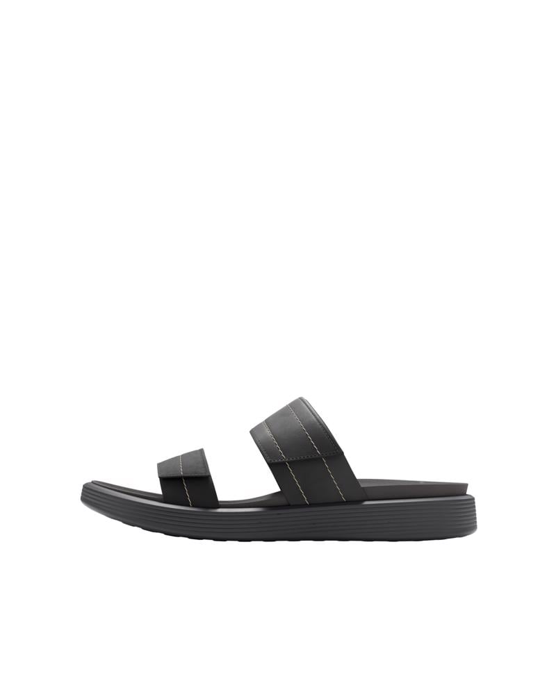 BLACK ECCO SOFT SANDAL W SLIDE