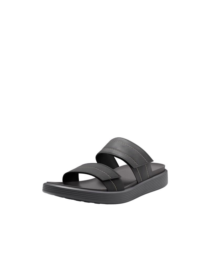 BLACK ECCO SOFT SANDAL W SLIDE