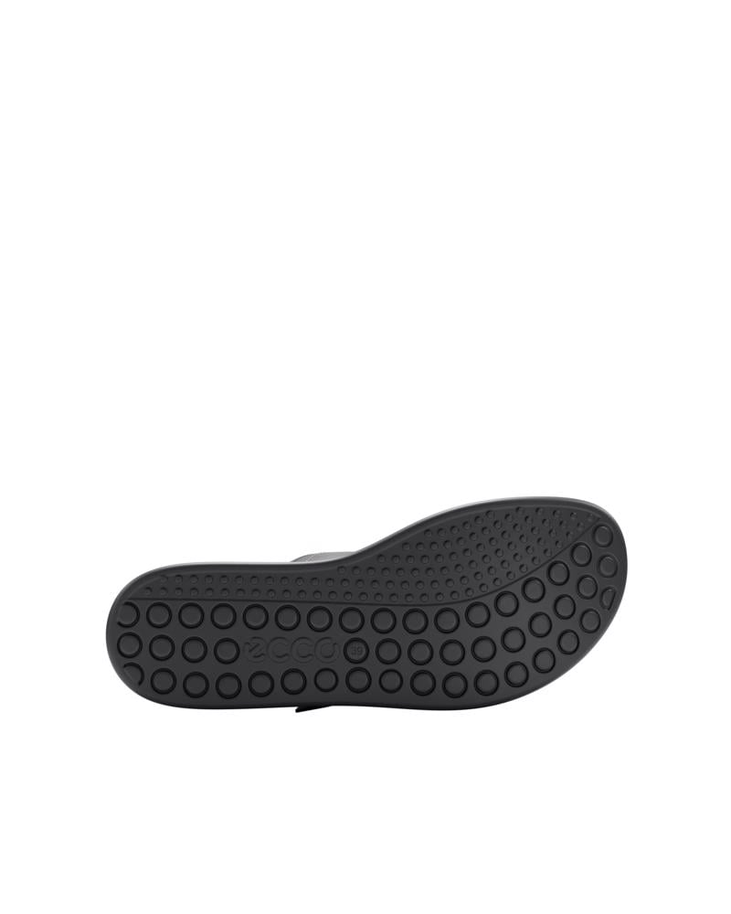 BLACK ECCO SOFT SANDAL W SLIDE