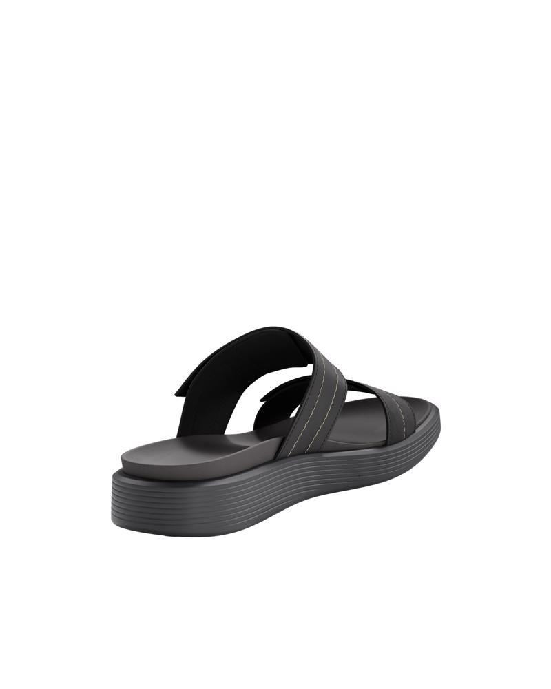 BLACK ECCO SOFT SANDAL W SLIDE