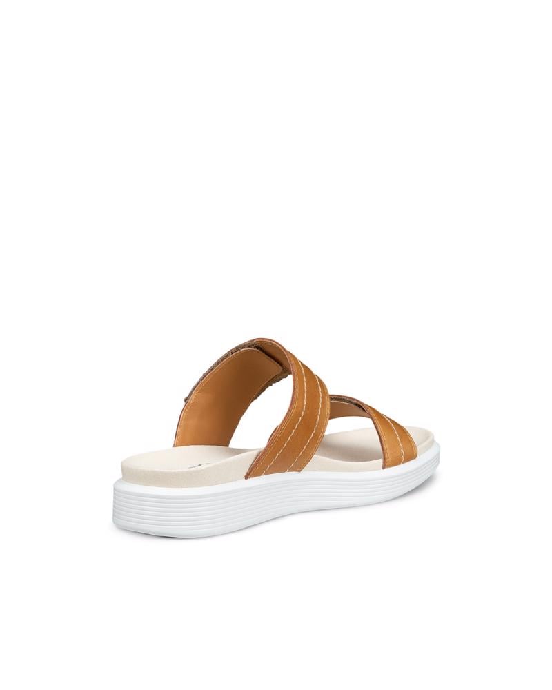 Brown ECCO SOFT SANDAL W SLIDE