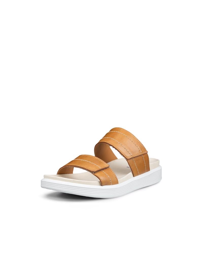 Brown ECCO SOFT SANDAL W SLIDE