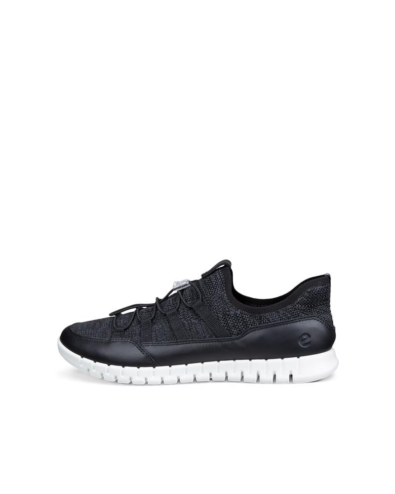 BLACK ECCO GRUUV LITE W TEX SNEAKER