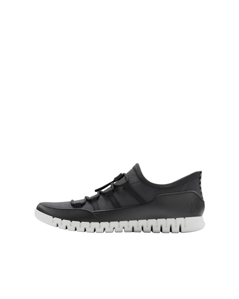 BLACK ECCO GRUUV LITE W TEX SNEAKER