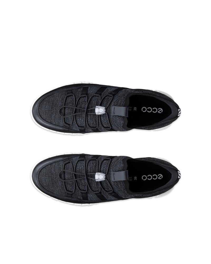 BLACK ECCO GRUUV LITE W TEX SNEAKER