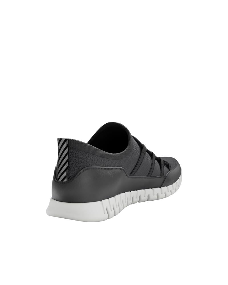 BLACK ECCO GRUUV LITE W TEX SNEAKER
