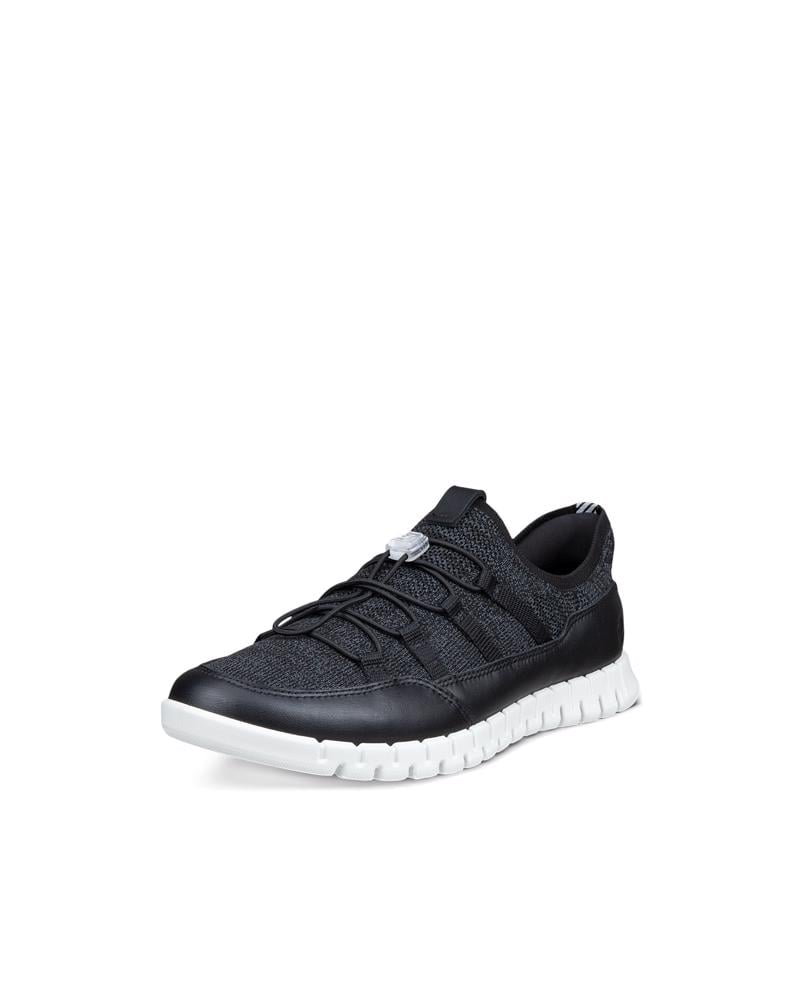 BLACK ECCO GRUUV LITE W TEX SNEAKER