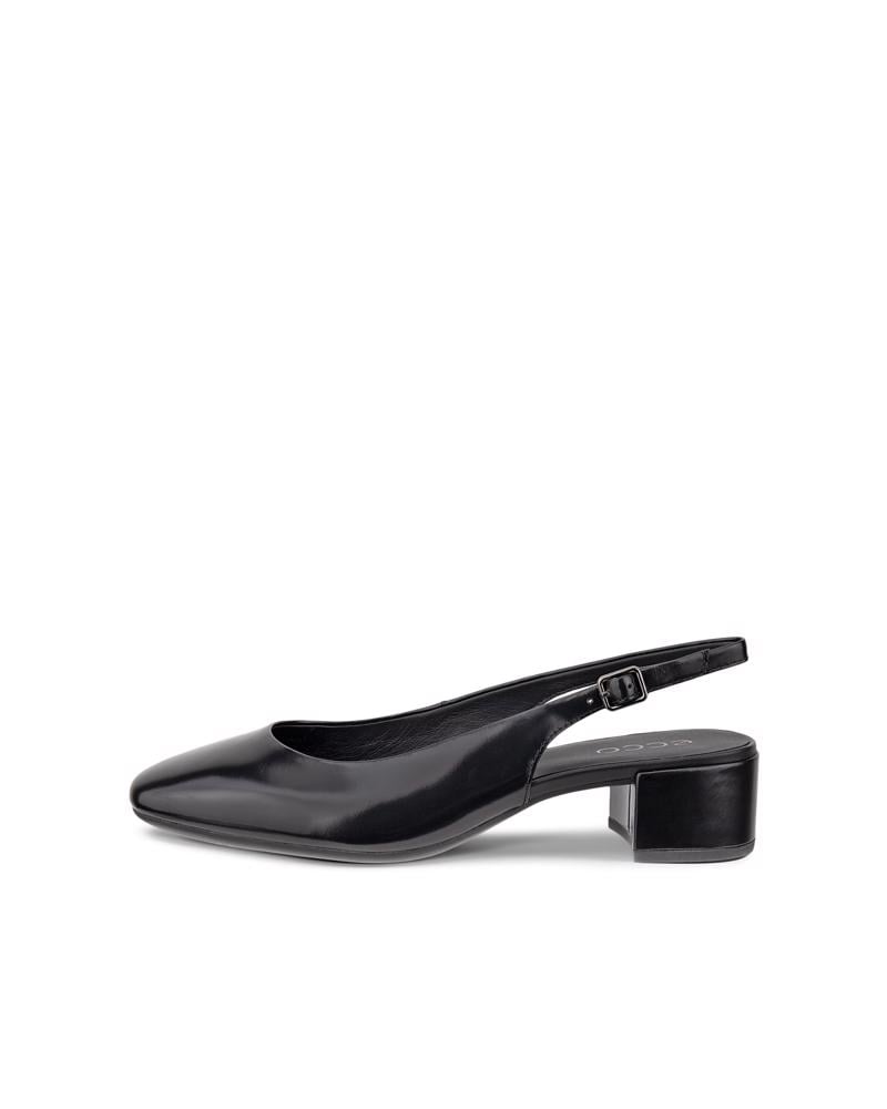 BLACK ECCO LIVA 35 HEELED SLING BACK