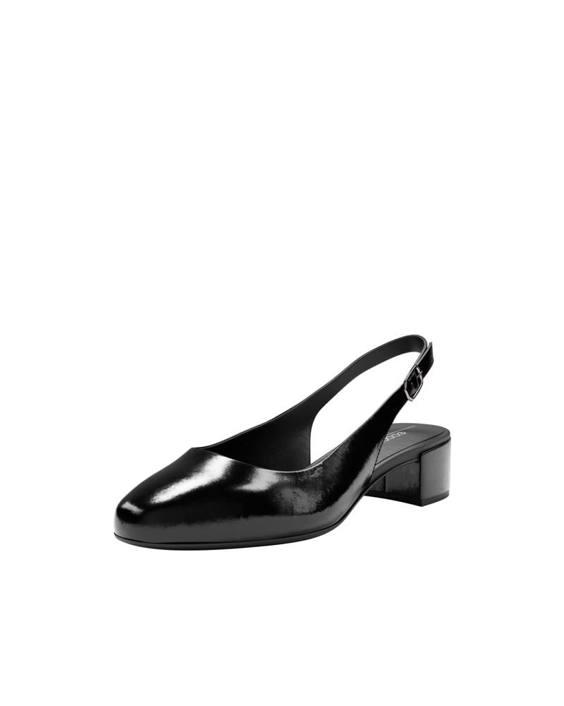 BLACK ECCO LIVA 35 HEELED SLING BACK