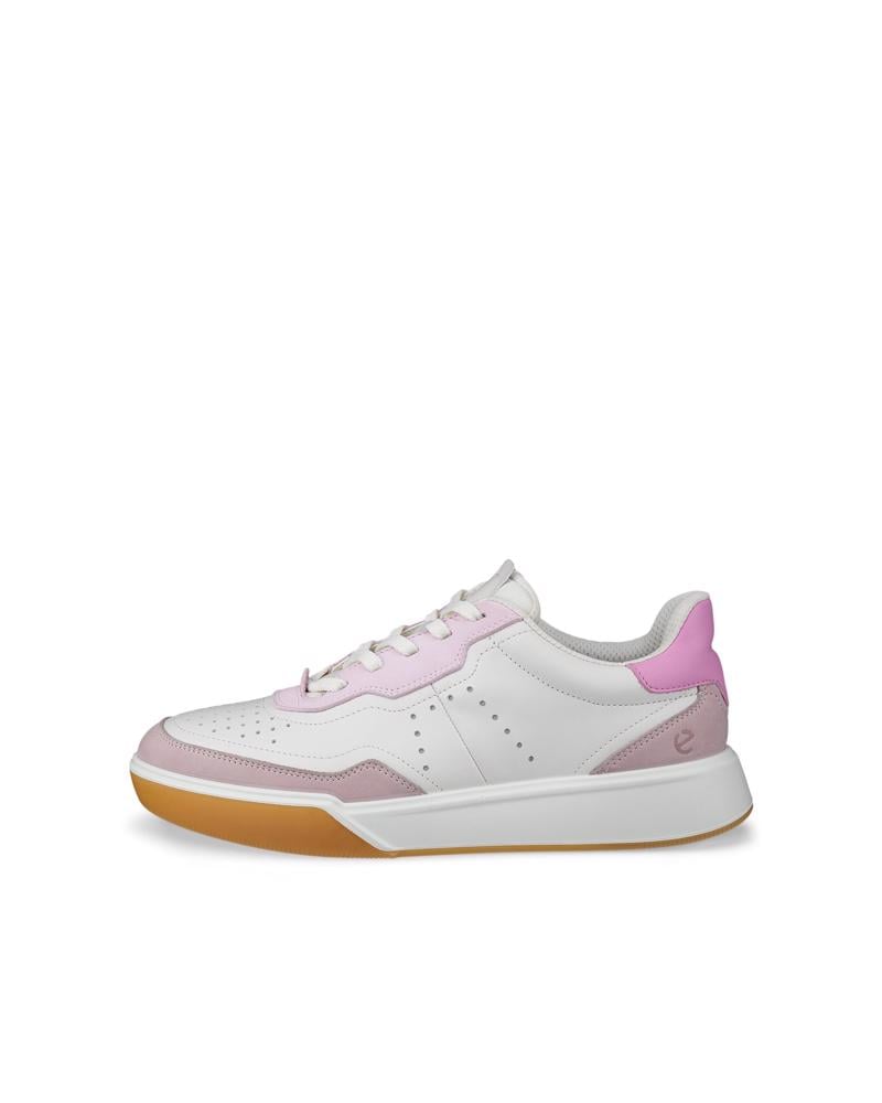 White ECCO STREET COURT W LEA