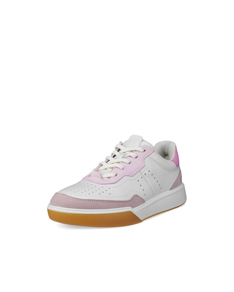 White ECCO STREET COURT W LEA