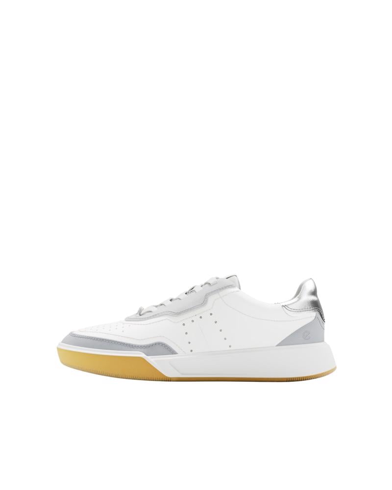White ECCO STREET COURT W LEA