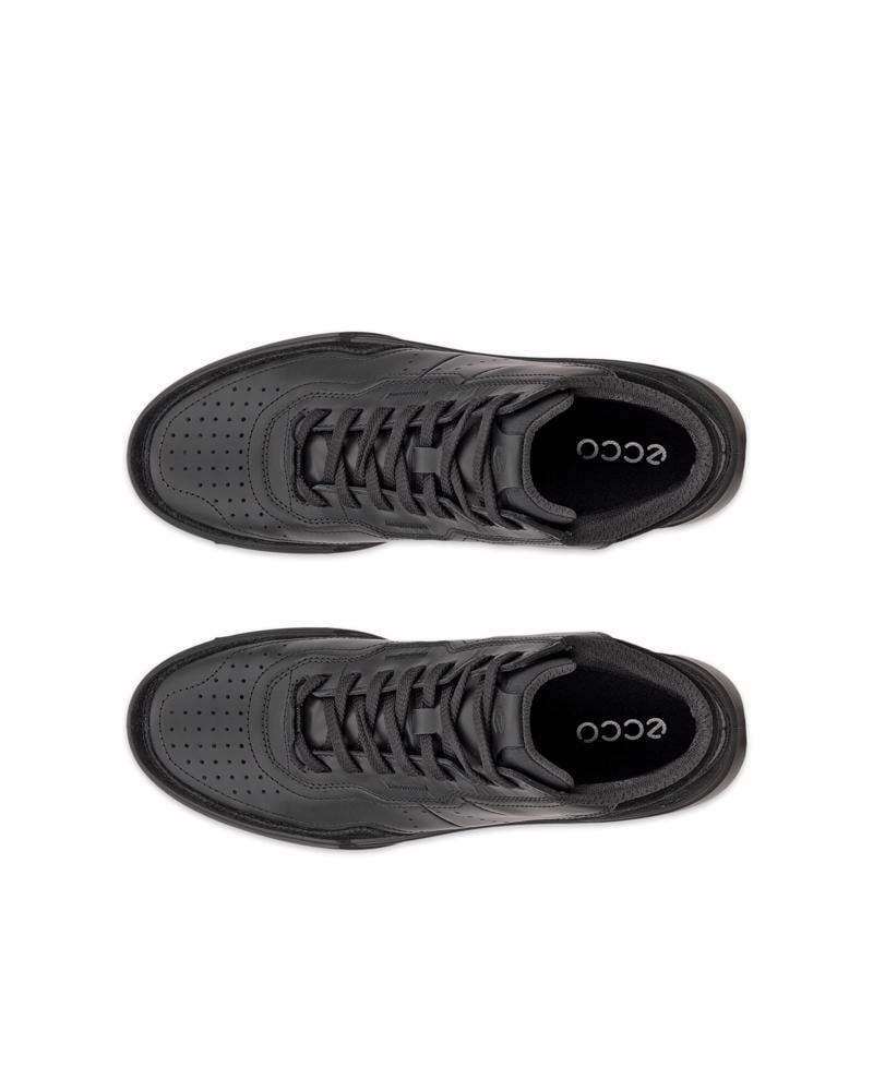 BLACK ECCO STREET COURT W HIGH-TOP