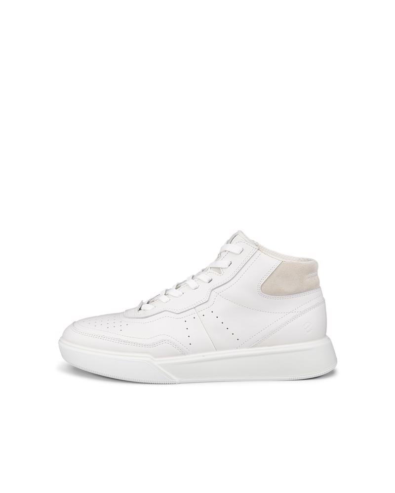 White ECCO STREET COURT W HIGH-TOP