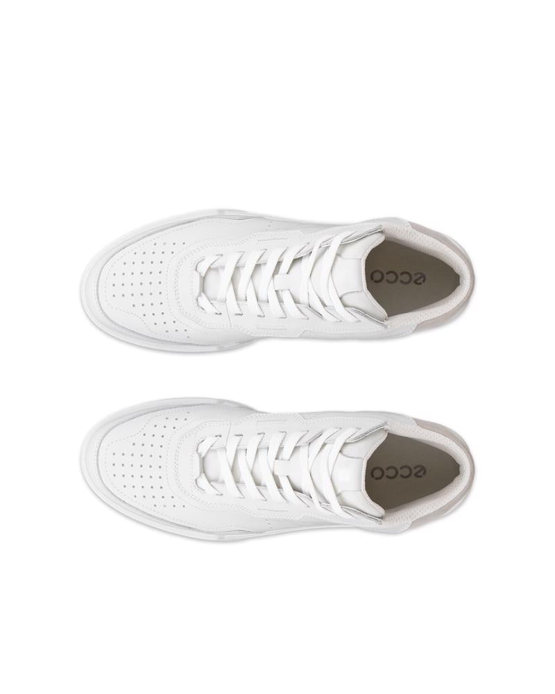 White ECCO STREET COURT W HIGH-TOP