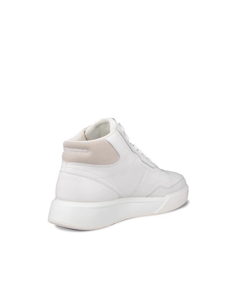 White ECCO STREET COURT W HIGH-TOP