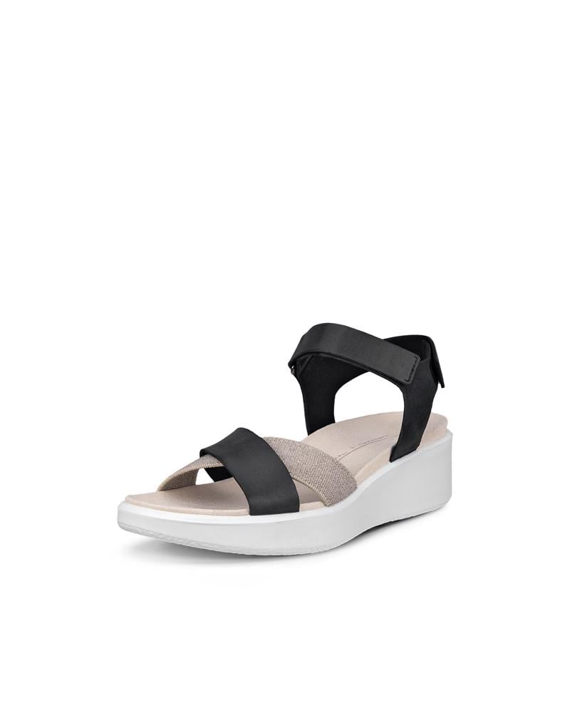 BLACK ECCO FLOWT WEDGE LX W