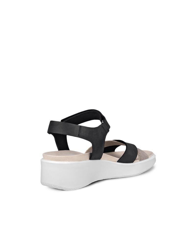 BLACK ECCO FLOWT WEDGE LX W