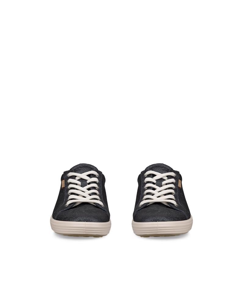 BLACK ECCO SOFT 7 W LACE UP