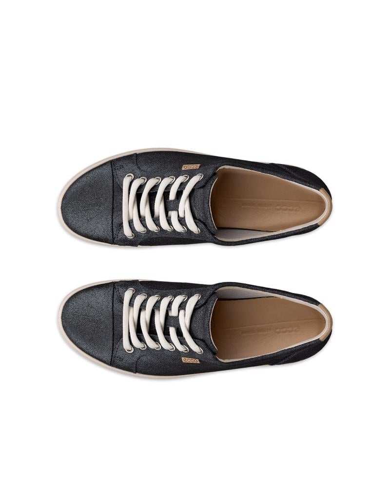 BLACK ECCO SOFT 7 W LACE UP