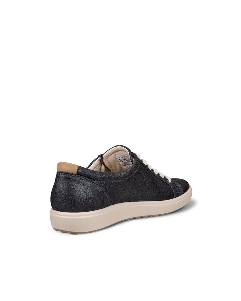 BLACK ECCO SOFT 7 W LACE UP