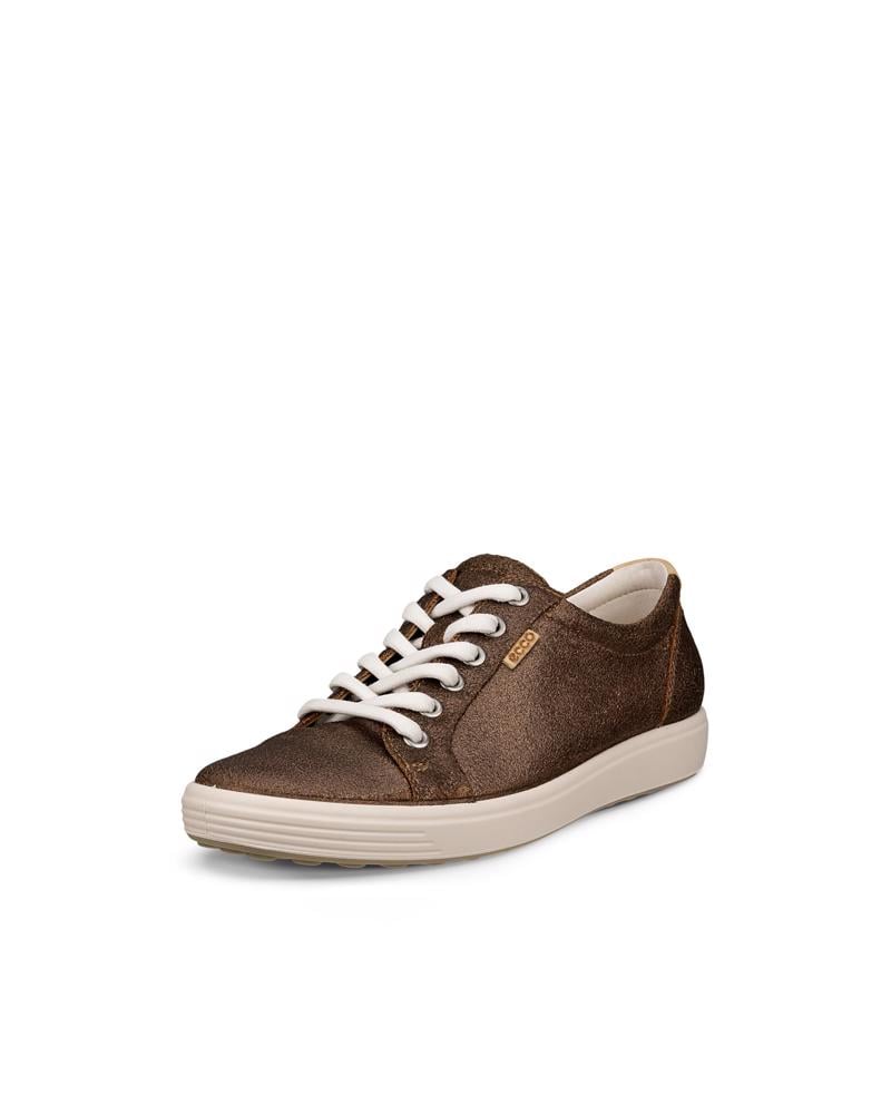 Brown ECCO SOFT 7 W LACE UP