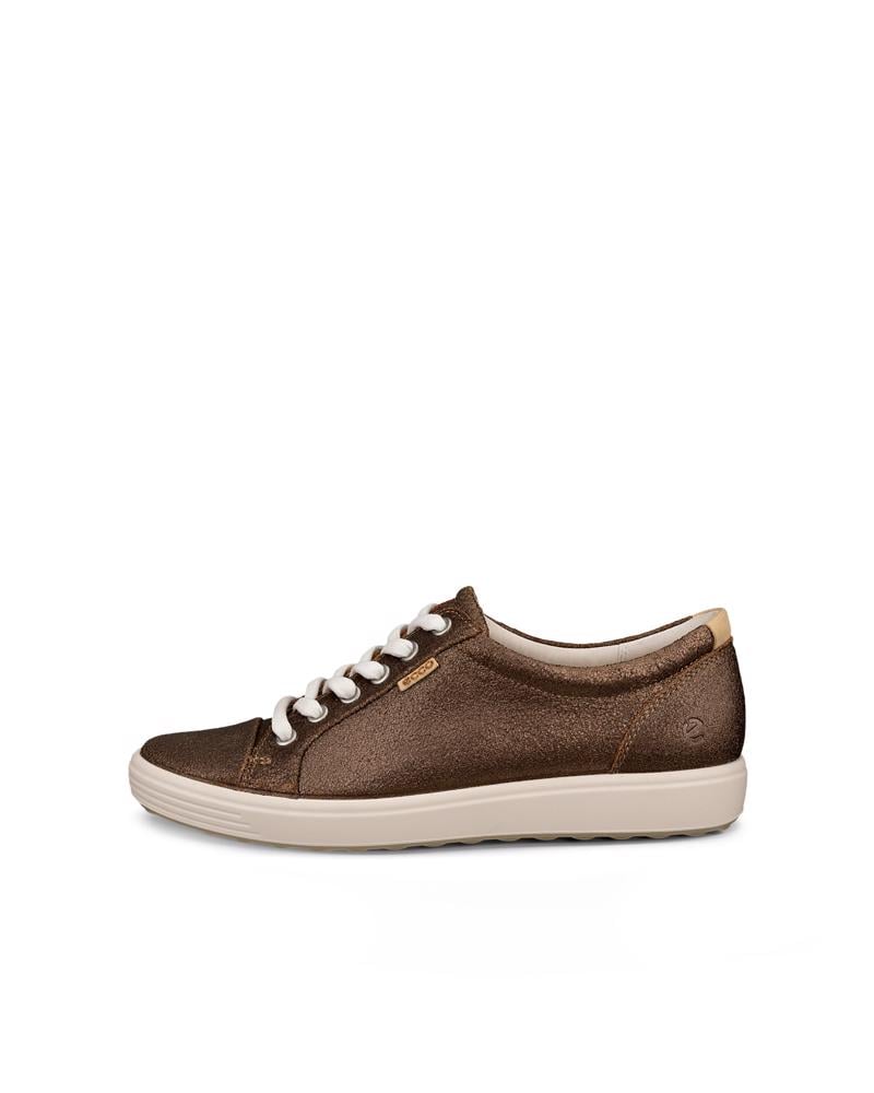 Brown ECCO SOFT 7 W LACE UP