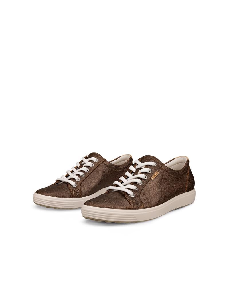 Brown ECCO SOFT 7 W LACE UP