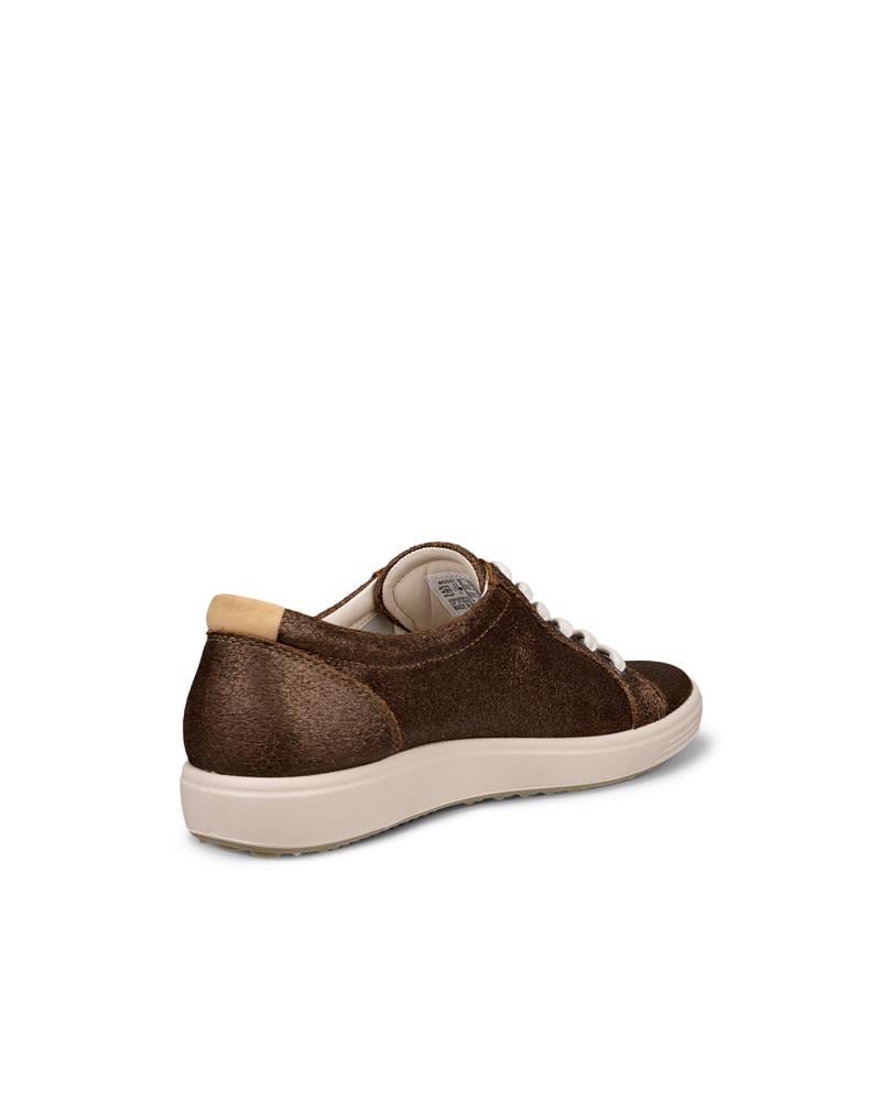 Brown ECCO SOFT 7 W LACE UP