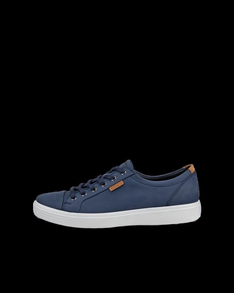 BLUE ECCO SOFT 7 LEATHER SNEAKER