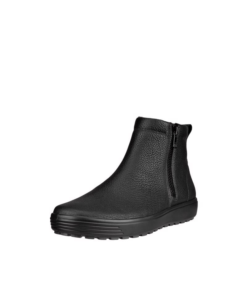 BLACK ECCO SOFT 7 TRED M ANKLE BOOT