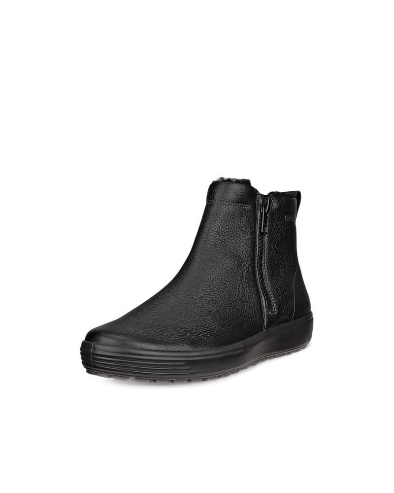 BLACK ECCO SOFT 7 TRED M ANKLE BOOT