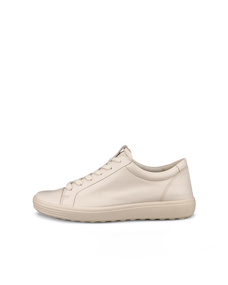 Beige ECCO Soft 7 W Lace up LX LEA