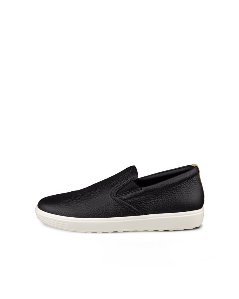 BLACK ECCO Soft 7 W Slip-on LEA
