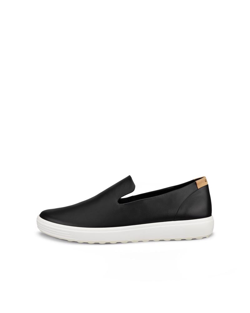 BLACK ECCO Soft 7 W Slip-on LX LEA