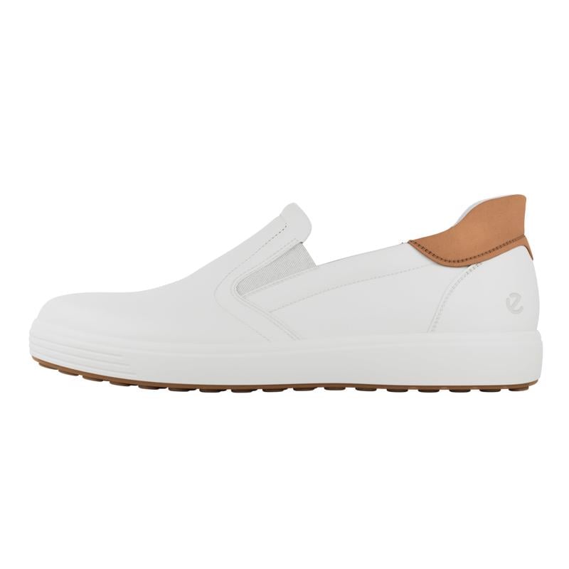White ECCO SOFT 7 M EASY SLIP ON