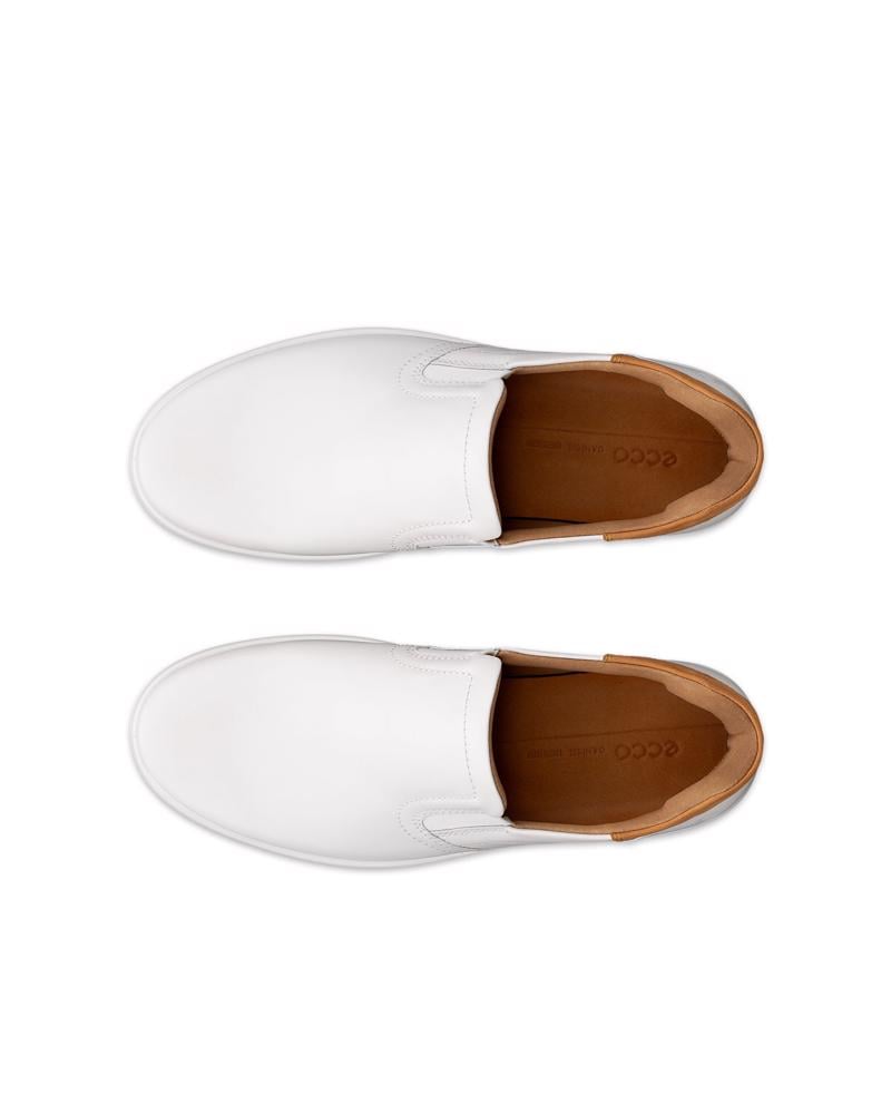 White ECCO SOFT 7 M EASY SLIP ON
