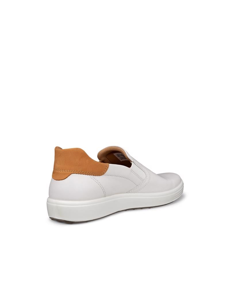 White ECCO SOFT 7 M EASY SLIP ON